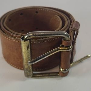 Brown leather belt